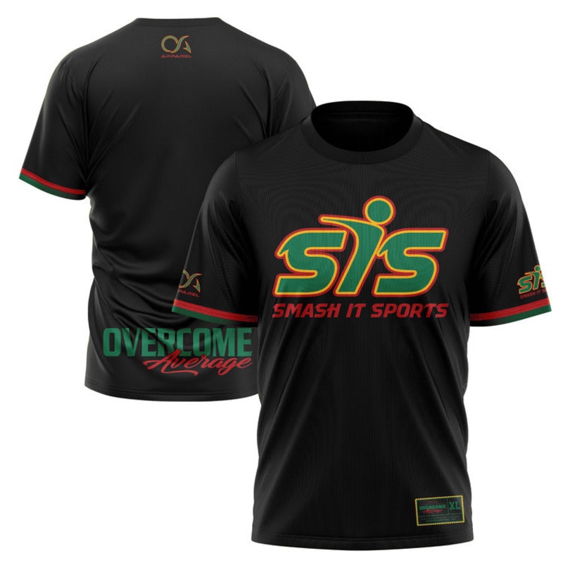 Smash It Sports Short Sleeve Shirt – Rasta