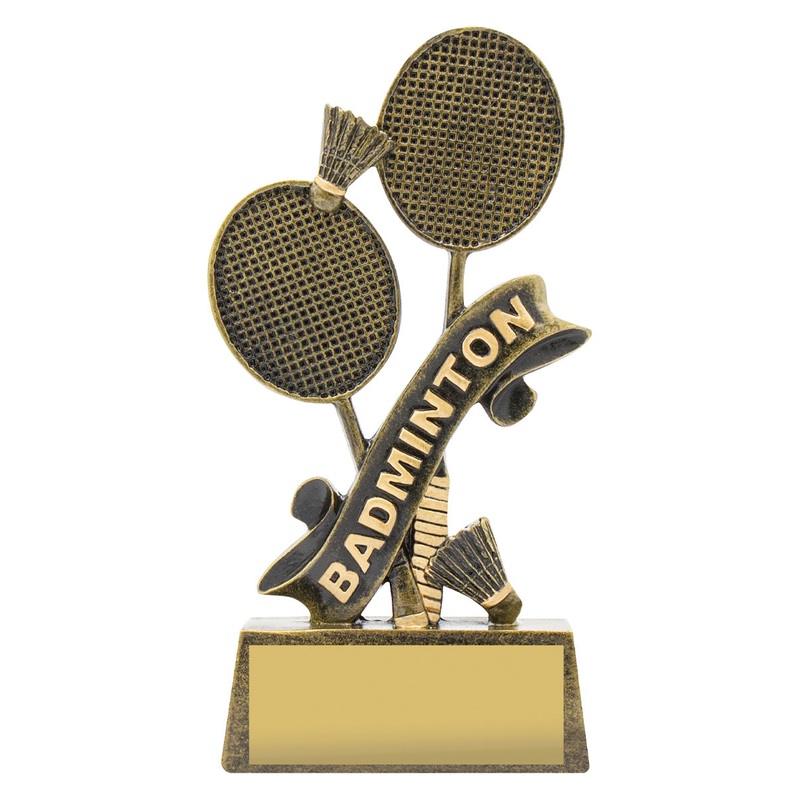 Gold Badminton Trophy|160mm