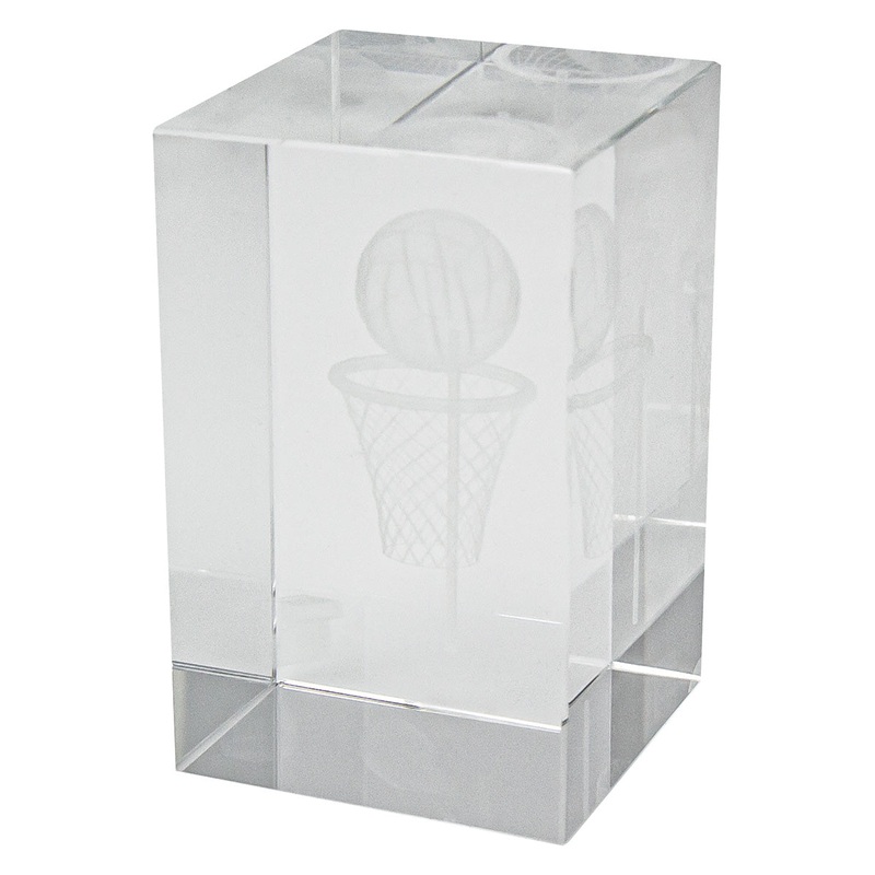 Netball Crystal Block Award|80mm
