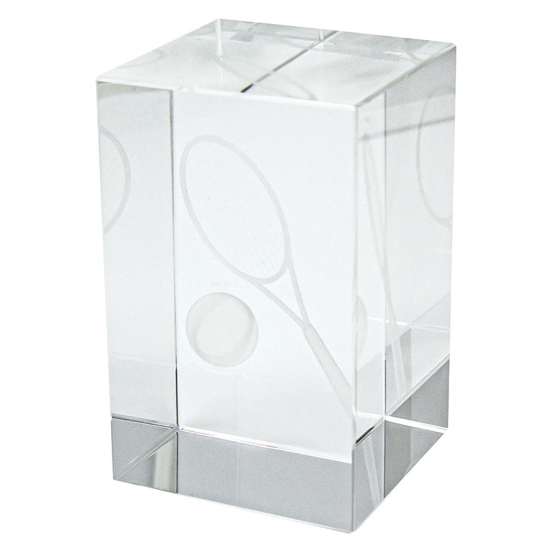 Tennis Crystal Block Award|80mm