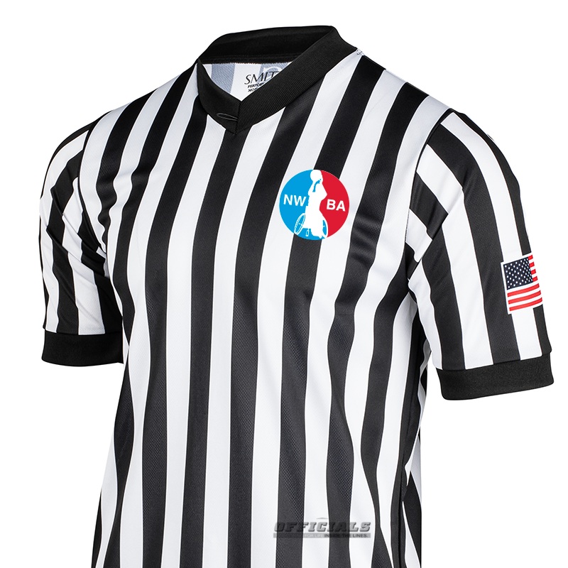 NWBA Logo Referee Shirt|Dye Sublimated (7-10 Days Delivery)|Small|Medium|Large|X-Large|XX-Large|3X-Large|4X-Large