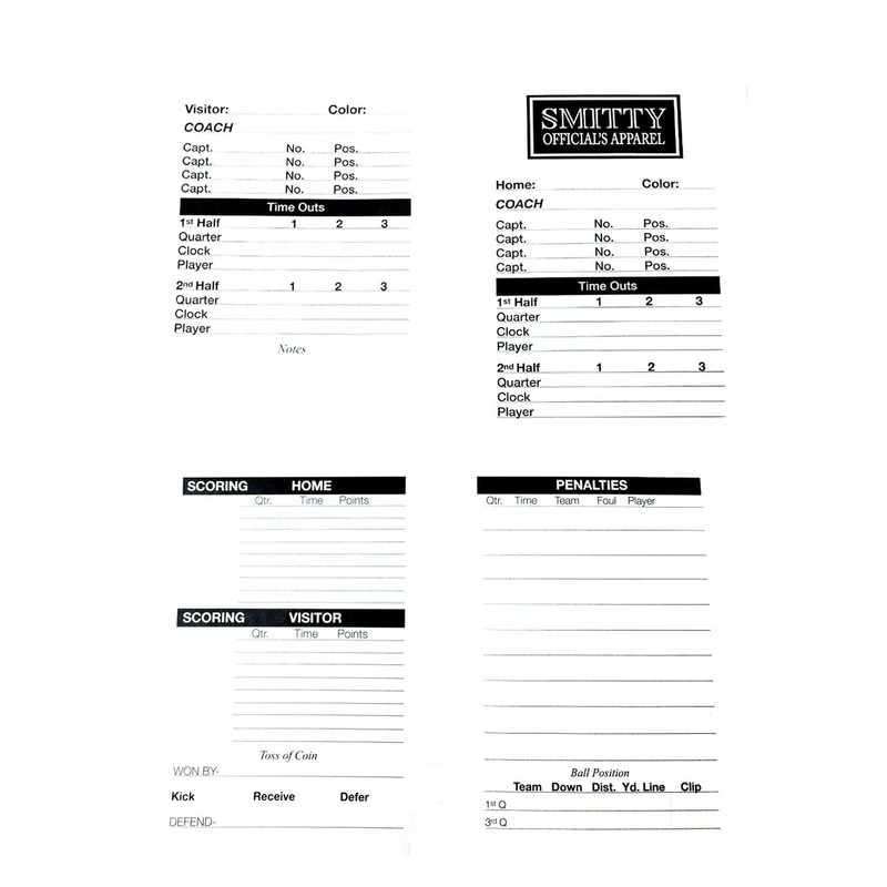 Smitty Game Cards with Penalty Tracking